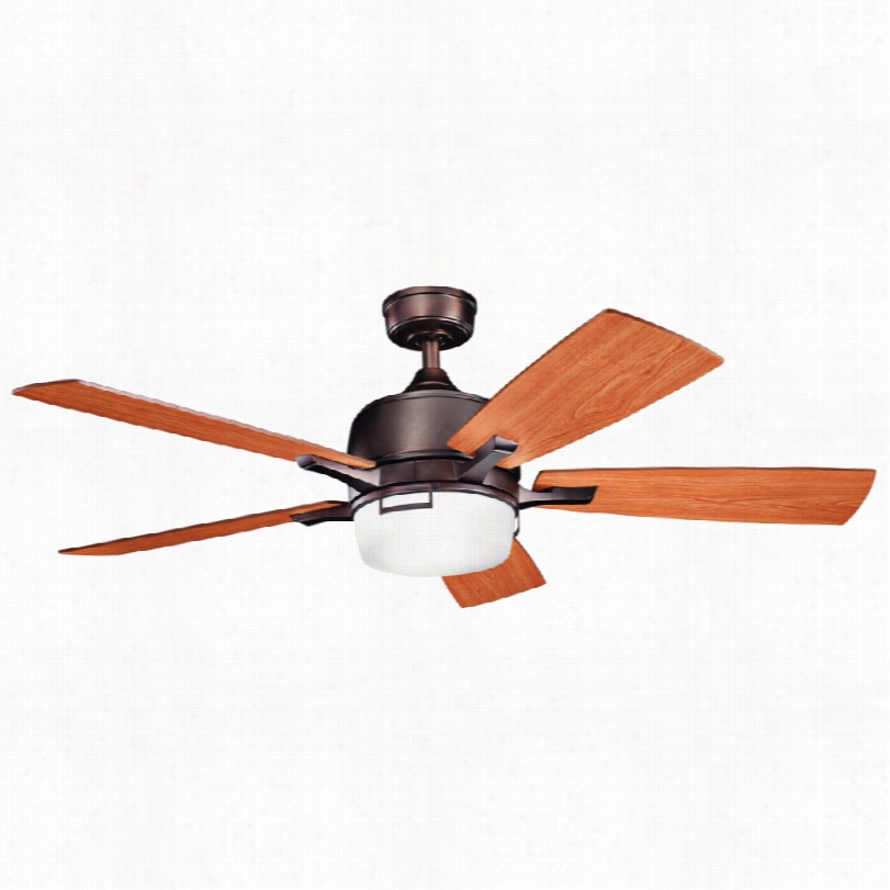 Contemporary Kichler Leeds Energy Star Ceiling  Fan - 52&qu O;t" Oiiled Bronze