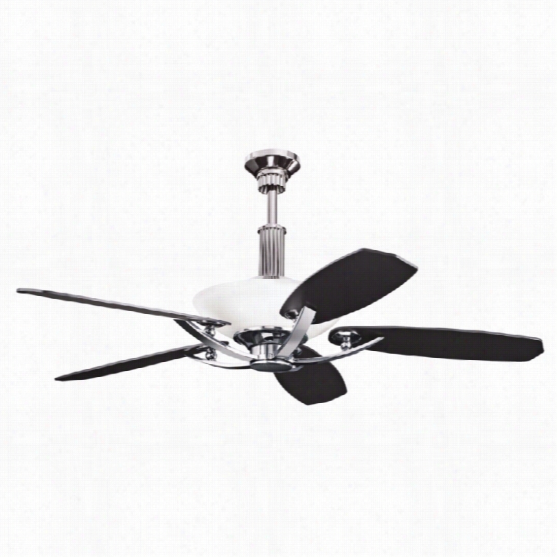 Contemporary Kicher Palla Ceiling Fan - 56"&&qjot; Midnight Chrome