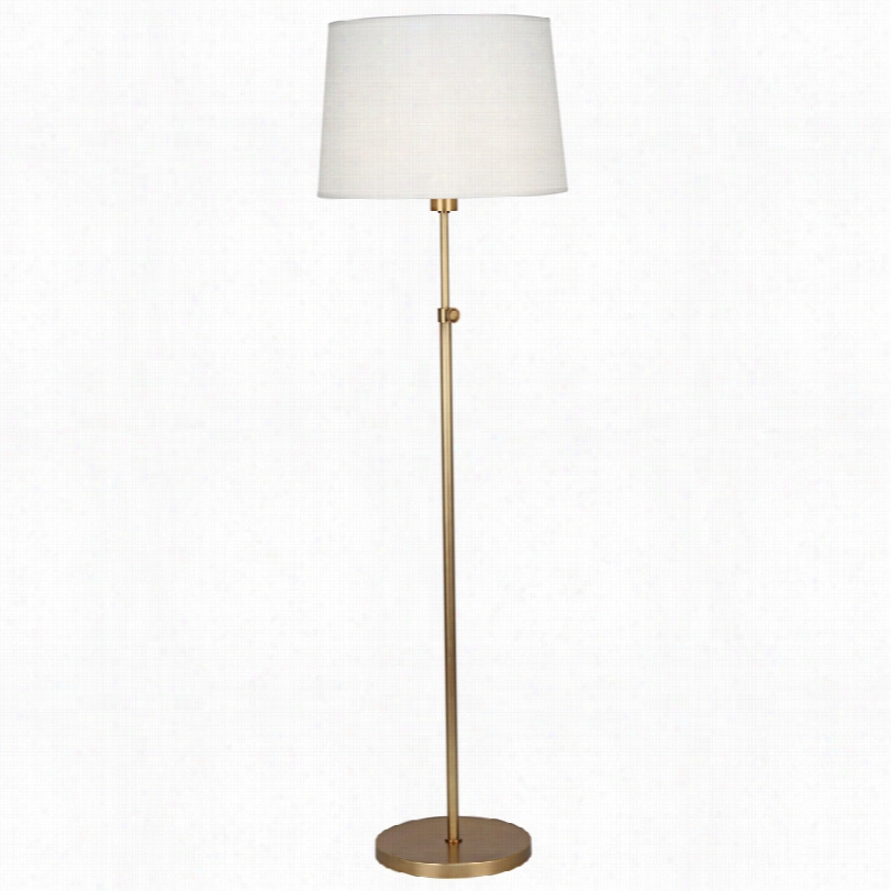 Contemporary Koleman Aged Natural Brass Robert Babey Floor Lamp