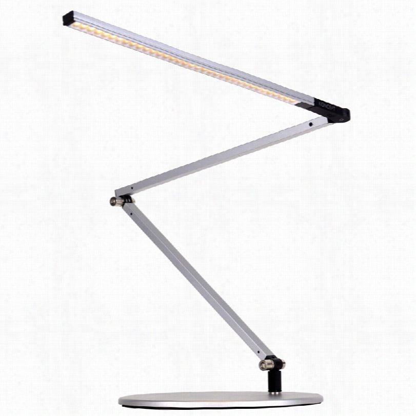 Contemporary Koncept Ge N3 Z-bbar Slim Silver Daylight Modern Desk Lamp