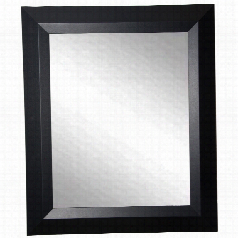 Contemporary Larose Modern Solid Blaack Angle Wall Mirror-29 12x35 1/2