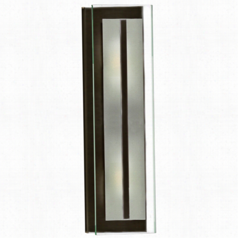 Contemporary Latitude 21 1/2-nich-wide Oil-rubbed Bronze Wall Sconce