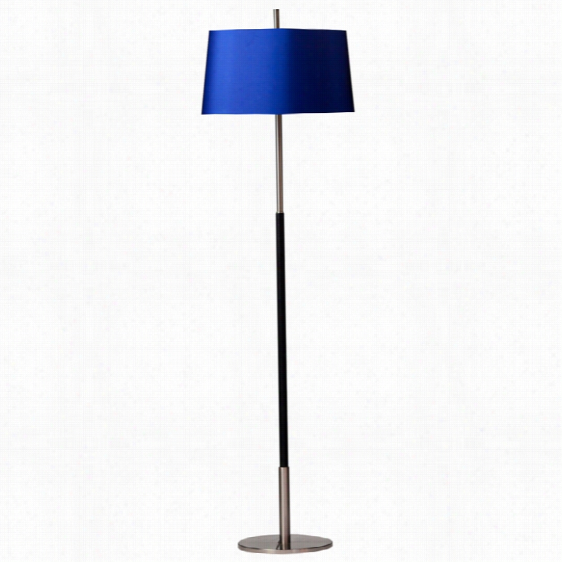 Contemporary Laure Lee Modern Blue Sain Floor Lamp