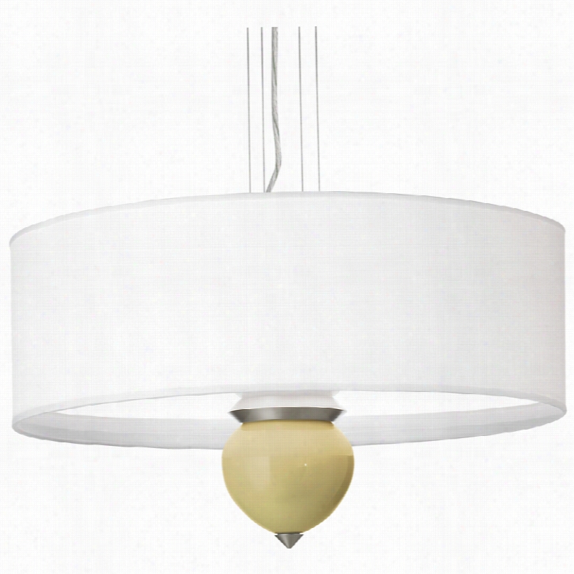 Contemporary Lemonbrass Cleo Modern Neutral Green Pendant Chandelier