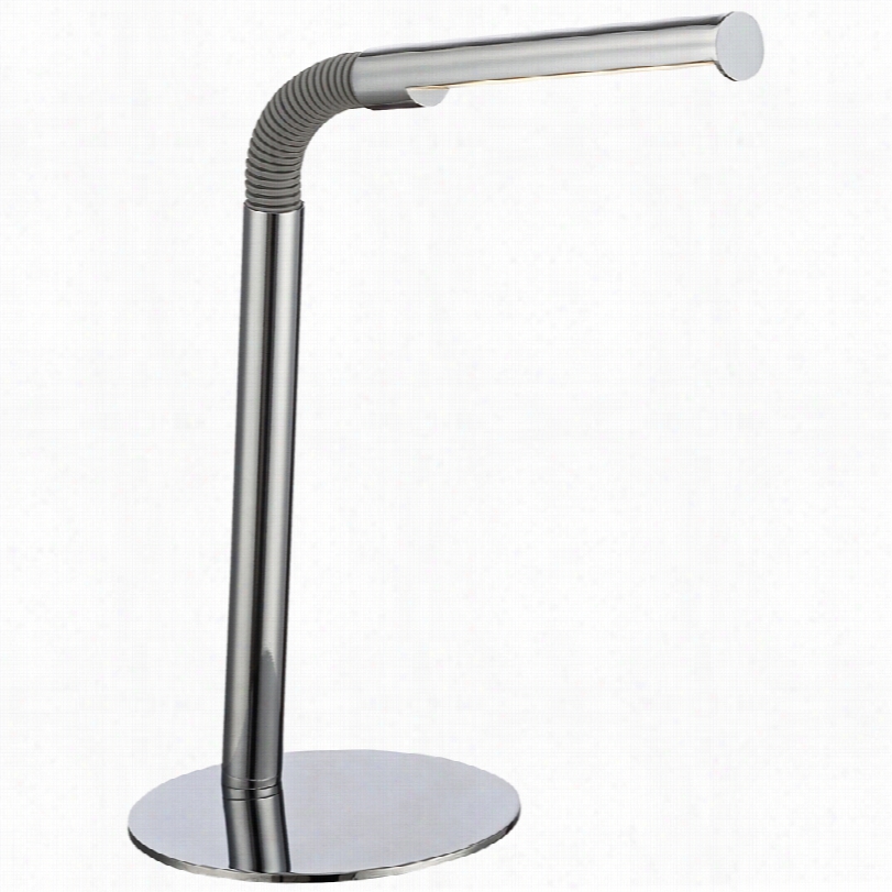 Contemporary Lite Cause Biagio Chrome Gooseneck Led Dexk Lamp