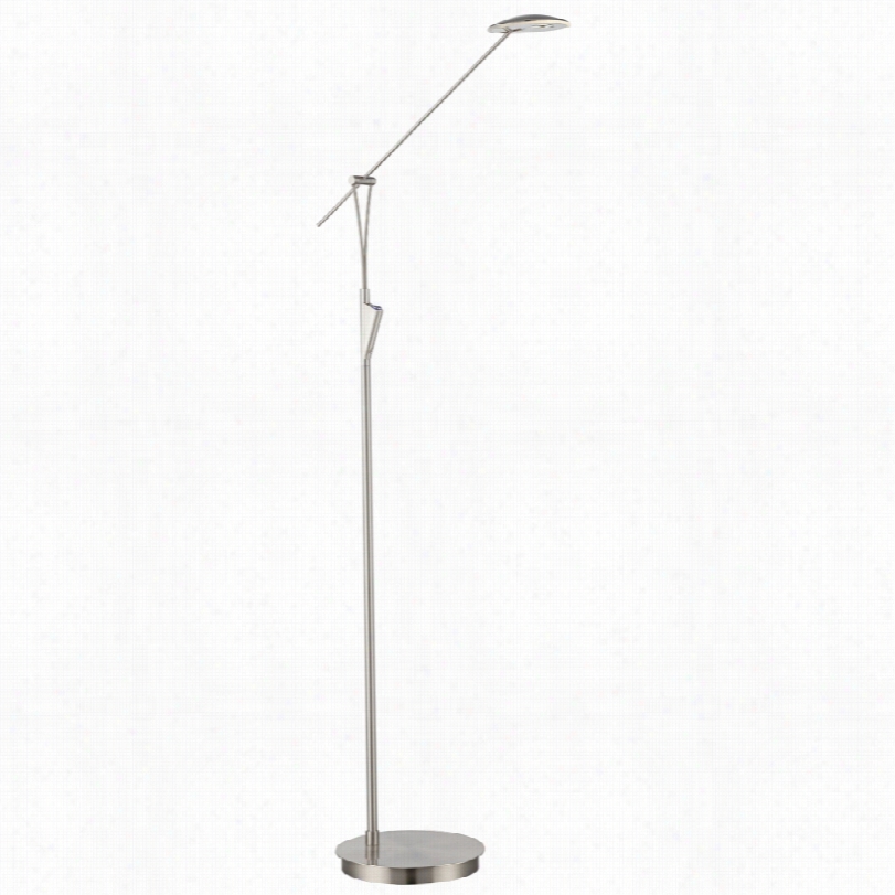 Contemporary Lite Source Kamana Led Satin Chrome Floor Lamp