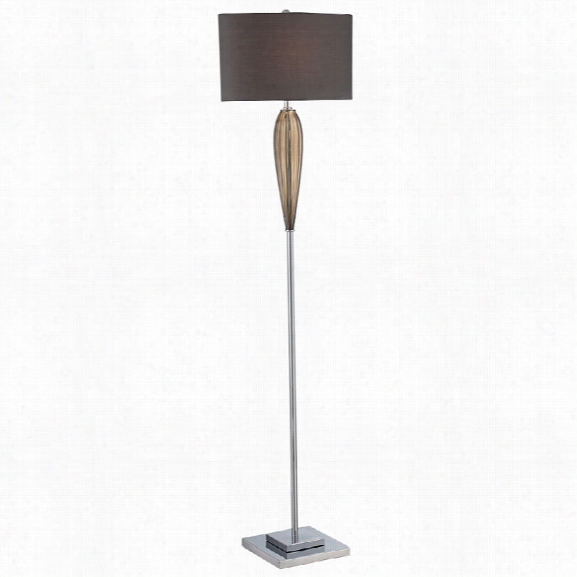 Contemporary Lite Source Ofra Smoked Glass 62 1/2-inch-h Floor Lamp