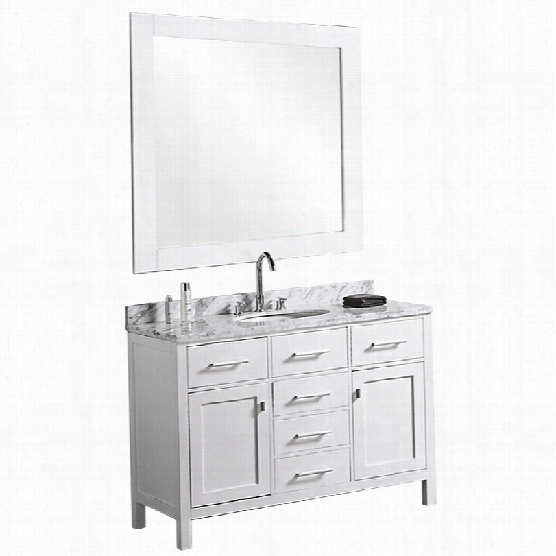 Contemporary London Whiite 48-inch-w Single Dig Vanity Stud