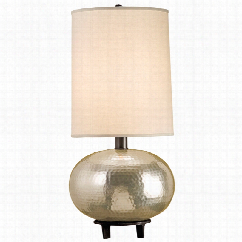 Contemporary Luna Hammered Silver Metal Currey And Company Tablee Lamp