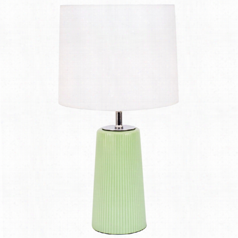 Contemporary Martha Apple Gass Index Lamp With White Linen Shade