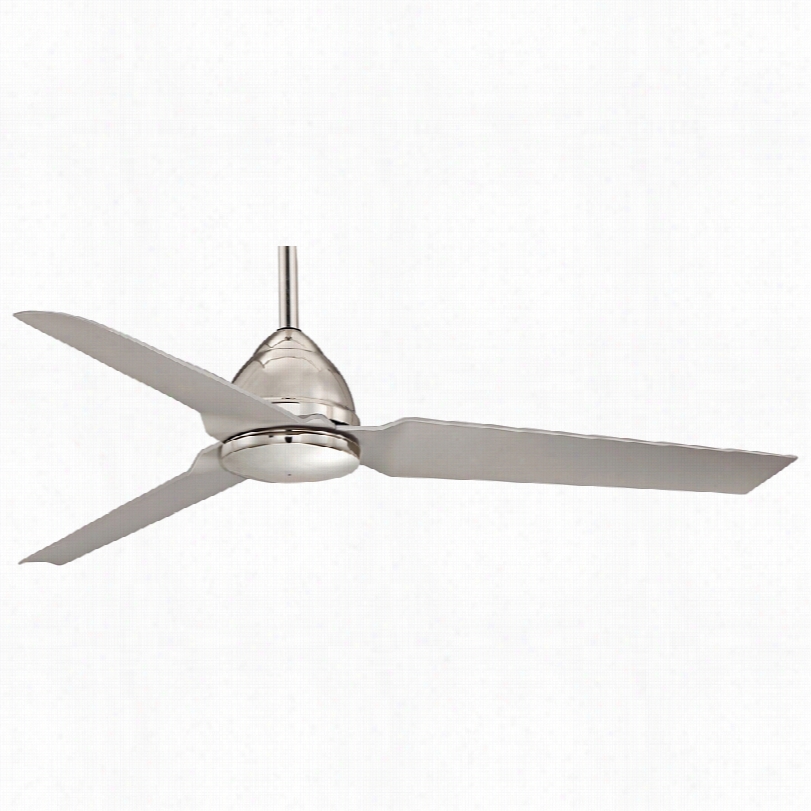 Contemporary Minka  Aire Java Polished Nickel 54-inc Ceiling Fan