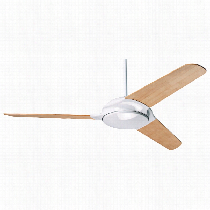Con Temporary Modern Fna Flow Bamboo - Gloss Pale 52-inch Ceiling Fan