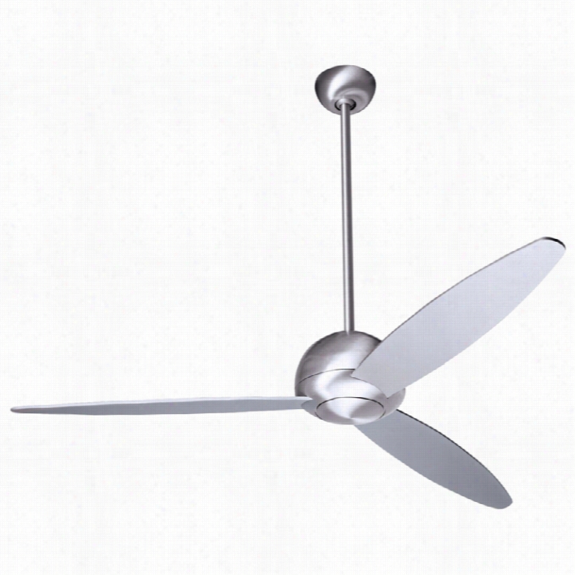 Contemporary Modern Fan Plum Ceiling Fan - 52"" Brushed Alu Minum