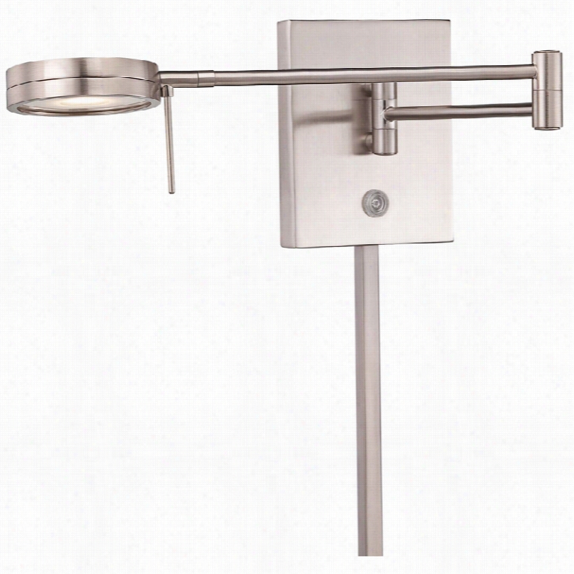 Contemporary Modern Nickel Pllug-in Adjustable Arm George Kovacs  Wall Lamp
