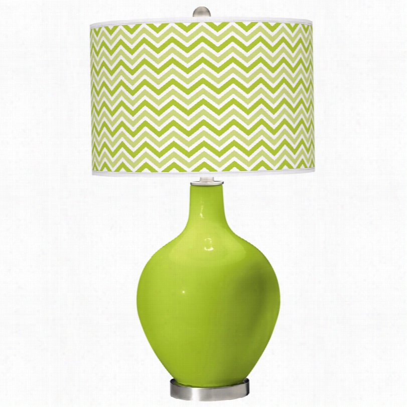 Contemporary Narrow Zig Zag Tede Rshoots 28 1/2-inch-h Ovo Table Lamp