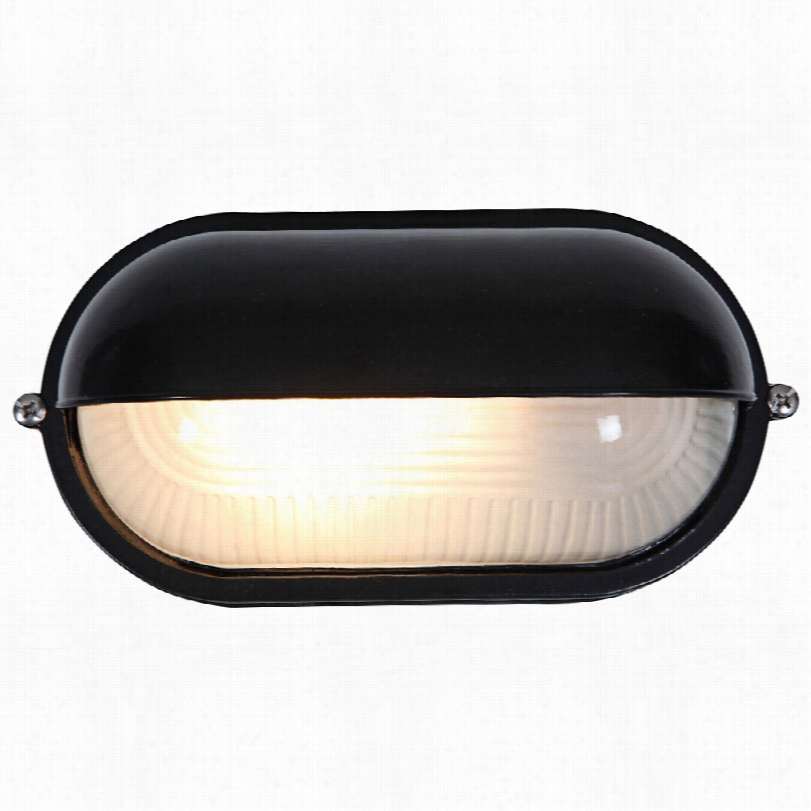 Contemporwry Nauticus Shaded Black Outdoor Bulkhead Wall Light