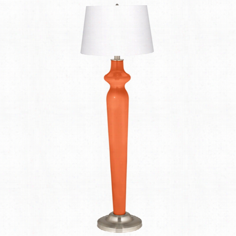 Contemporary Nectarins With White Shae Lido Color Plus Floor Lamp