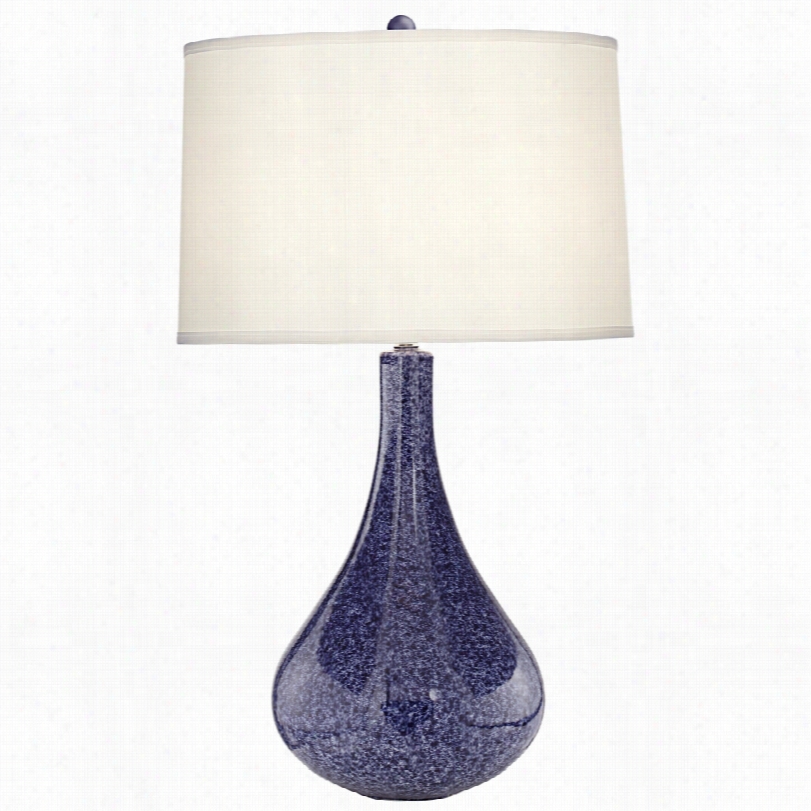 Contemporary Neputne Reactive Regatta Blue Ceramic 26-inch-h Table Lamp