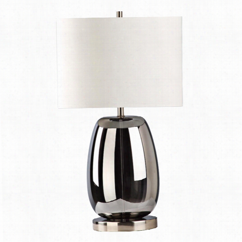 Contemporary Nvoa Morgana Modern Chrome  Glass 25 3/4-inch-h Table Lamp