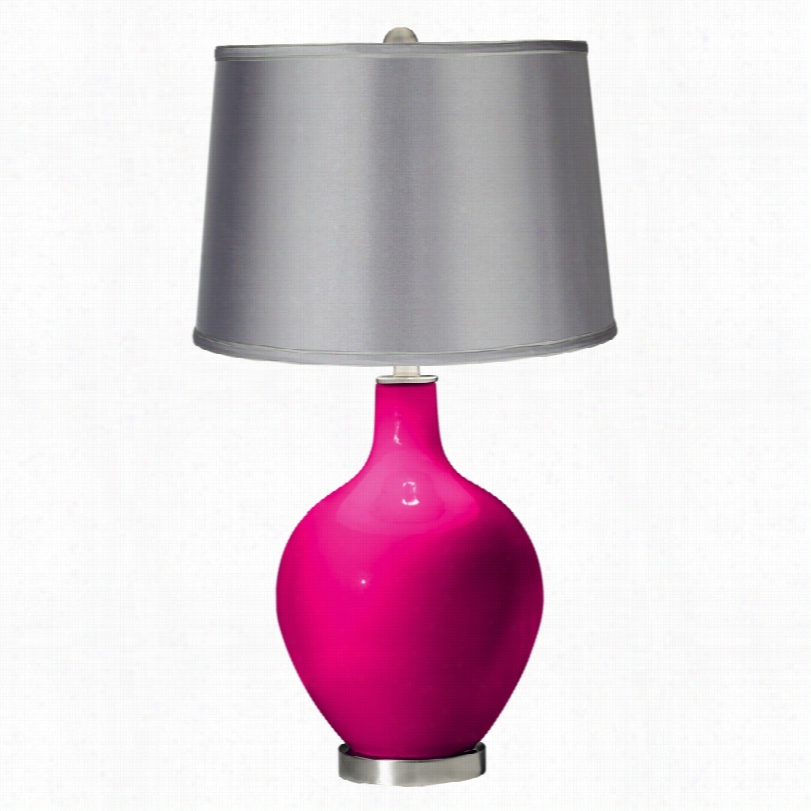 Contempprary Ovo French Burgundy Gray 6-inch-w Color Plus Table Lamp
