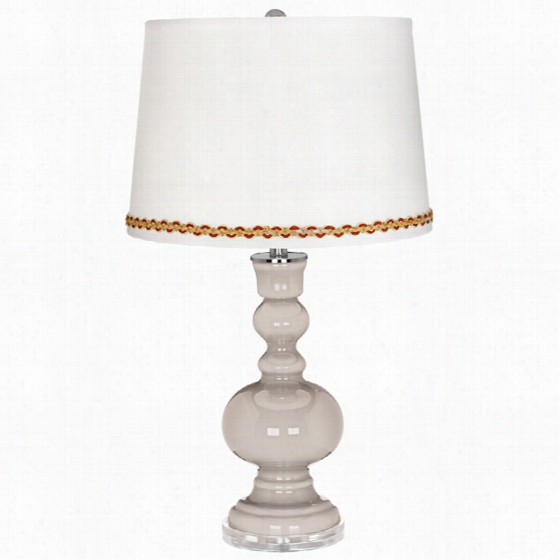 Contemporary Pediment Apothecary Table Lamp With Esrpentine Trim