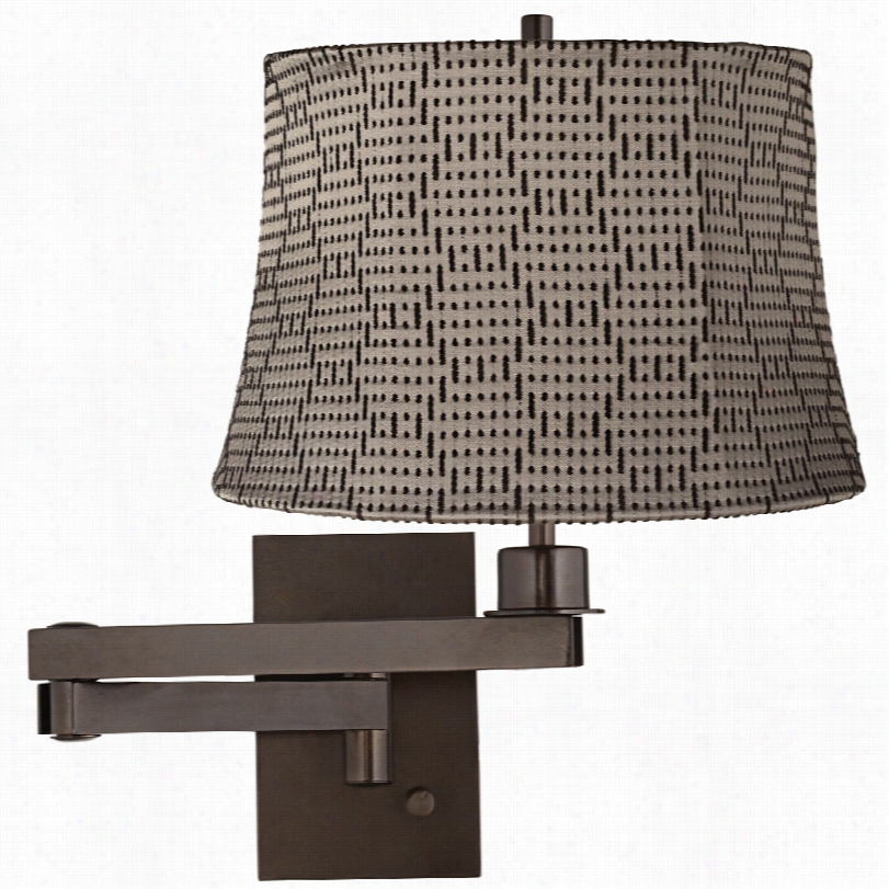 Contemporary Plug-i N Binary Drum Shade Swing Arm Wall Lamp