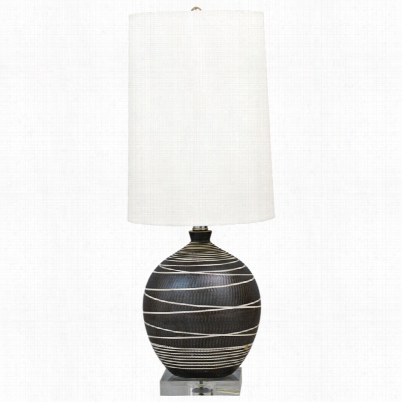 Contemporary Port 68 Saturn Ball Black Porcelain 26-inch-h Table Lamp