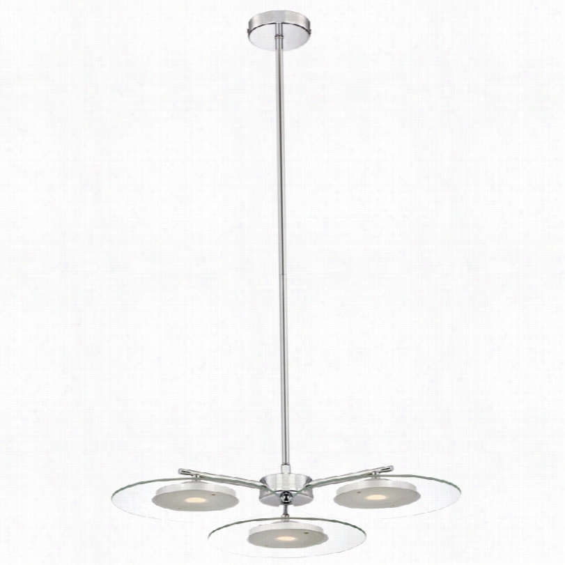 Contemporary Posssini Euro Design Clear Glass Disc 22-inch-w Pendant Light