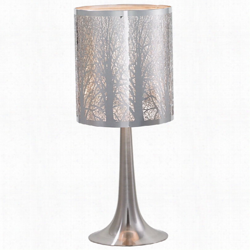Contemporar Y Possini Euro Design Laser-ct Chrome 19-inch-h Table  Lamp