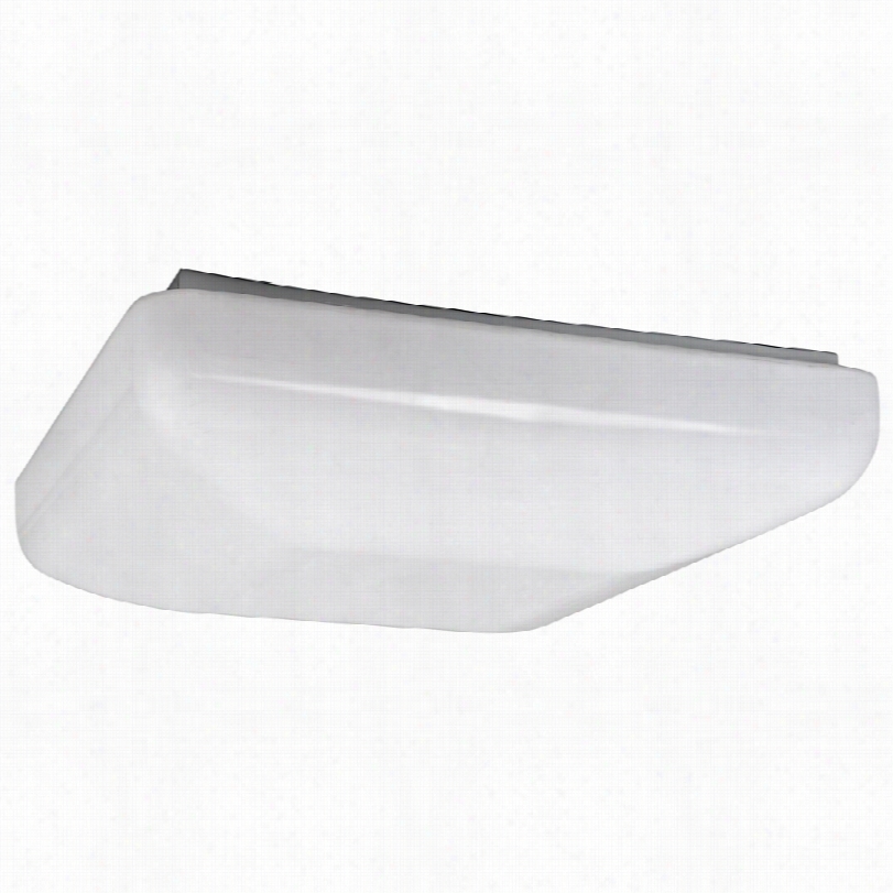 Cintemporary Quadratum Flushmount White Acrylic Modern Led Ceiling Light