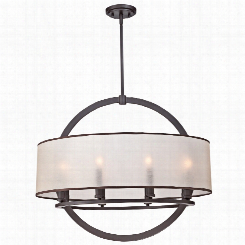 Contemporary Quoizel Portla Nd Western Bronze 28-inch-w Pendant