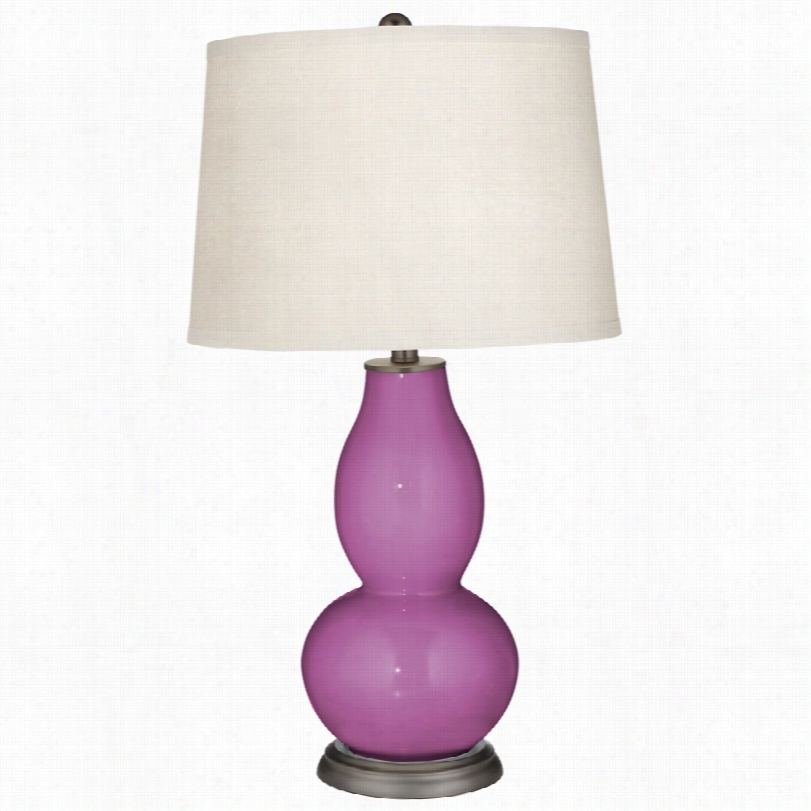 Cont Emporary Radiant Orchid Purple Double Gourd 29 1/2-inch-h Table Lamp