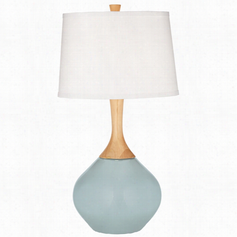 Contemporary Rain Blue Gray Wexlerr 31-inch-h Table Lamp