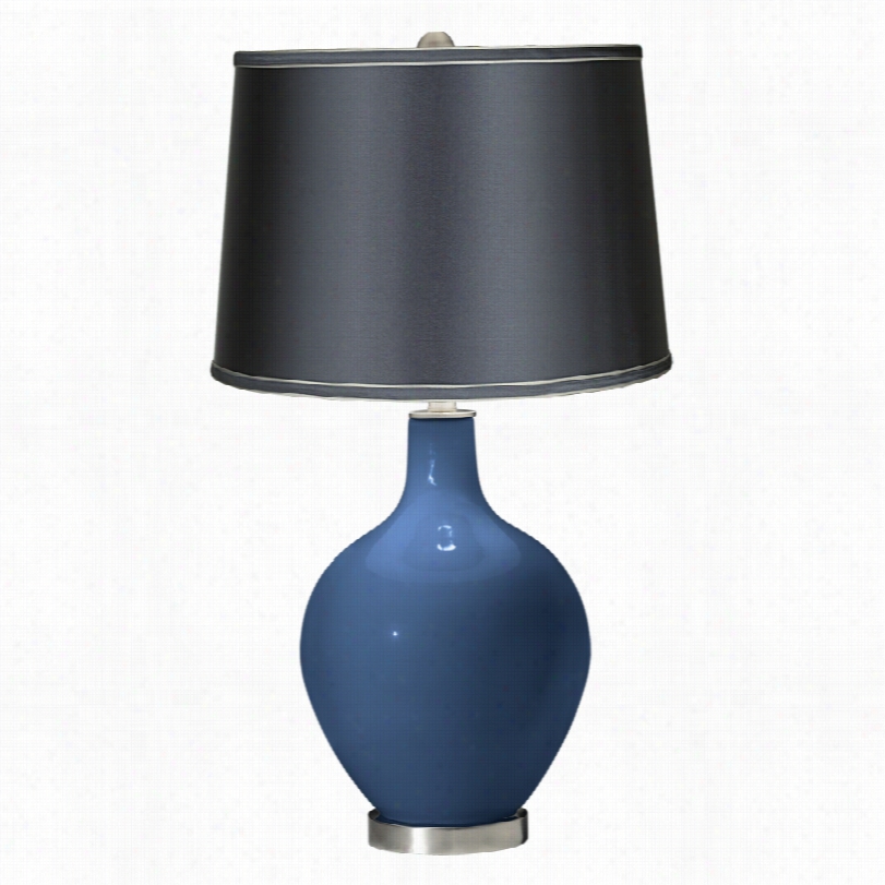 Ckntemporary Regatta Azure With Rgay 28 1/2-inch-h Color Plus Table Lamp