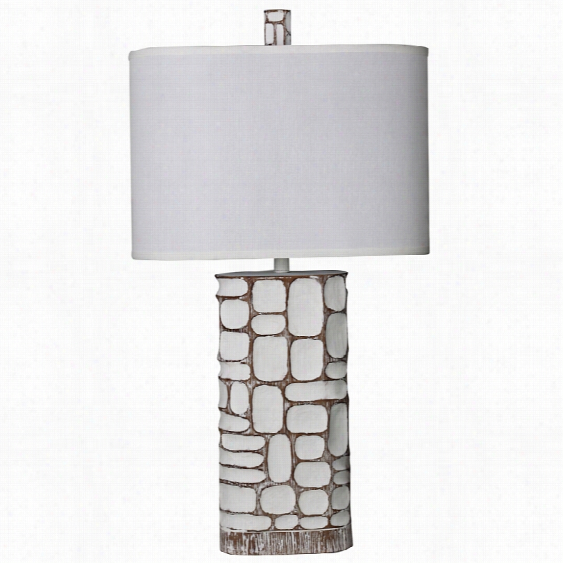 Contemporary Richwood Mcallen Ivory Co Lumn 35-inch-h Tbale Lamp