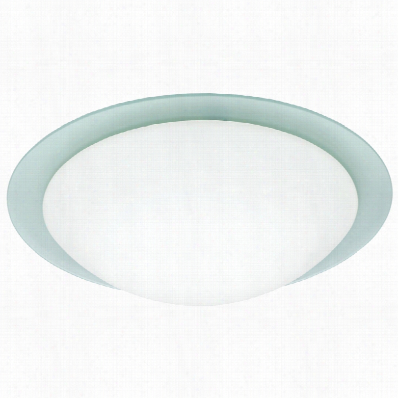 Contemporary Ring White 13-inh-w Besa Ceiing Light