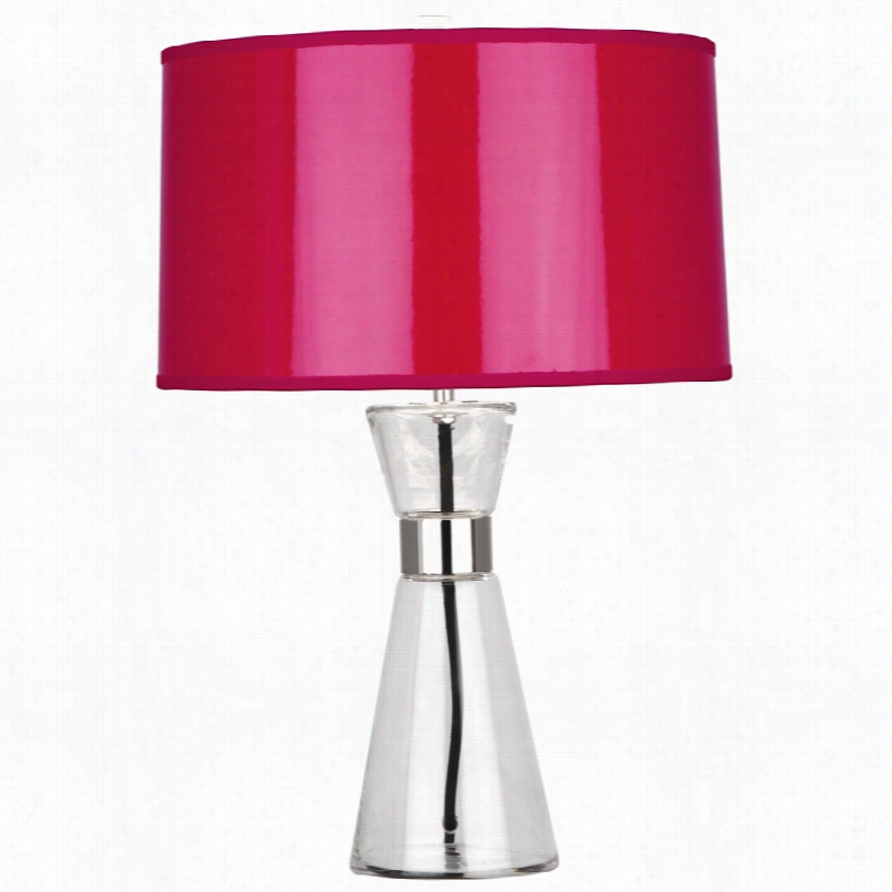 Contemporry Robert Abbey Pebleope Small Magenta Shade Accent Lamp