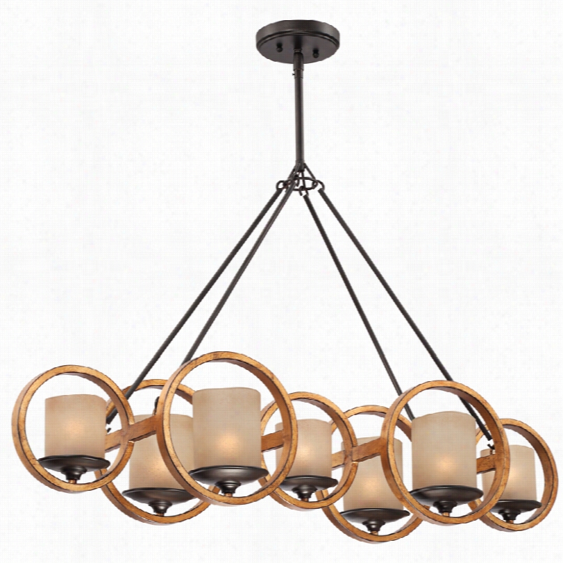 Contemporary Rusticular 41 1/4"" Wide Sxavo Glass Island Chandelier