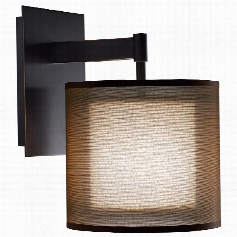 Contemporary Saturnia Bronze 12-inch-h Robert Abbey Wa Ll Sconce