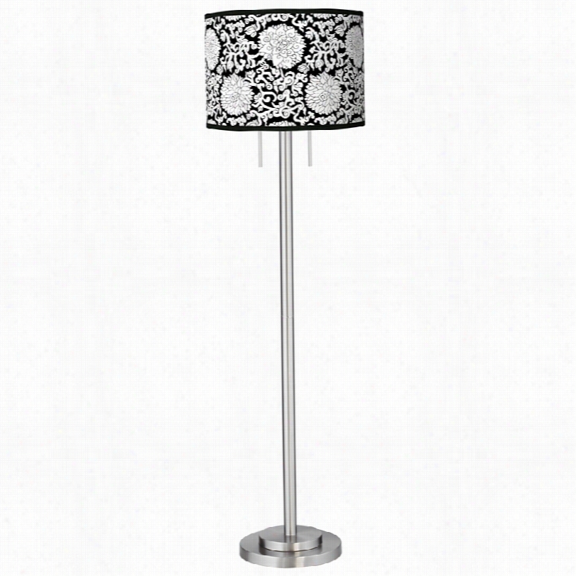 Contemmporary Seedling Blossom 63-inch-h Brushed Nickel Gartu Floor Lamp