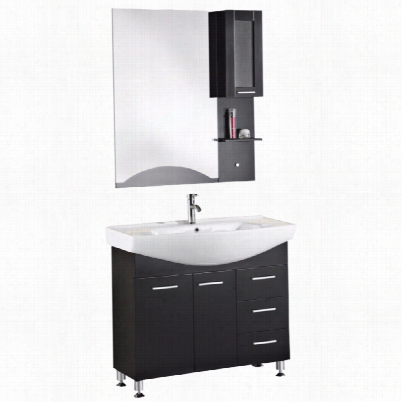 Contemporar Y Sierra Epresso 35 1/2-inch-h Single Sink Vanity Set