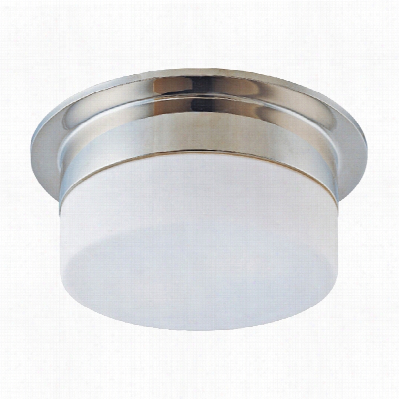 Contemporaryy Sonneman Flange 9"" Wide Polished Nickel Ceiling Ilght