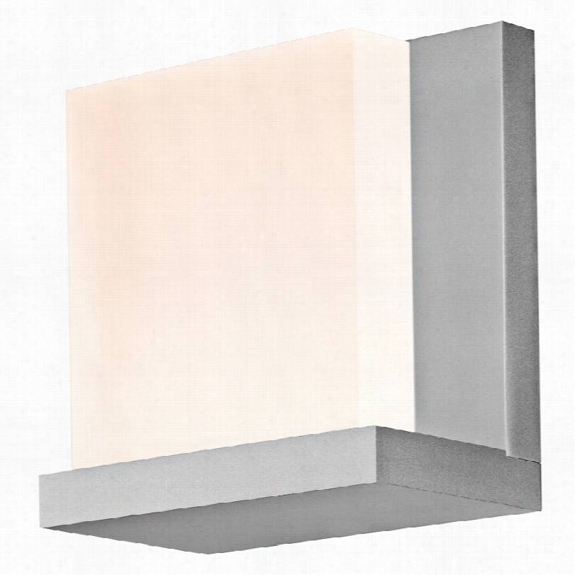 Contemp Orary Sonneman Glow2 Satiin Alumiunm 5 1/2-inch-h Led Wall Sconce