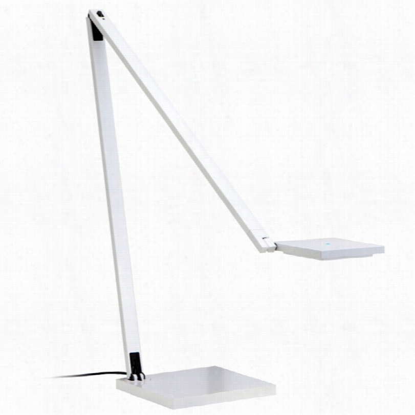 Contemporary Sonneman Quattro Varnish White Adjustable  Led Task Desk Lamp