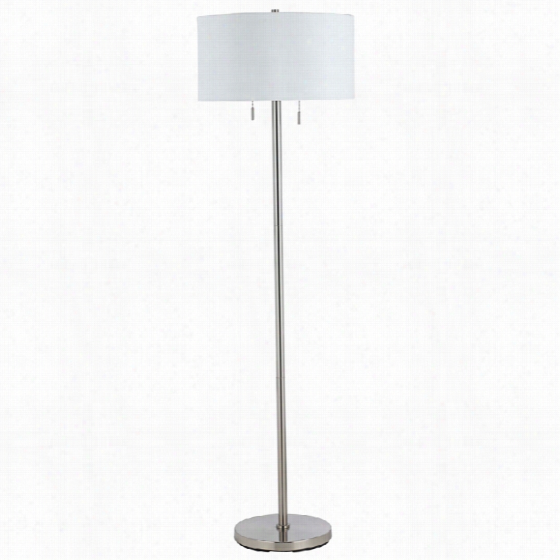 Contemporary Spiga Brushed Steel 59-inch-h Floor Lamp