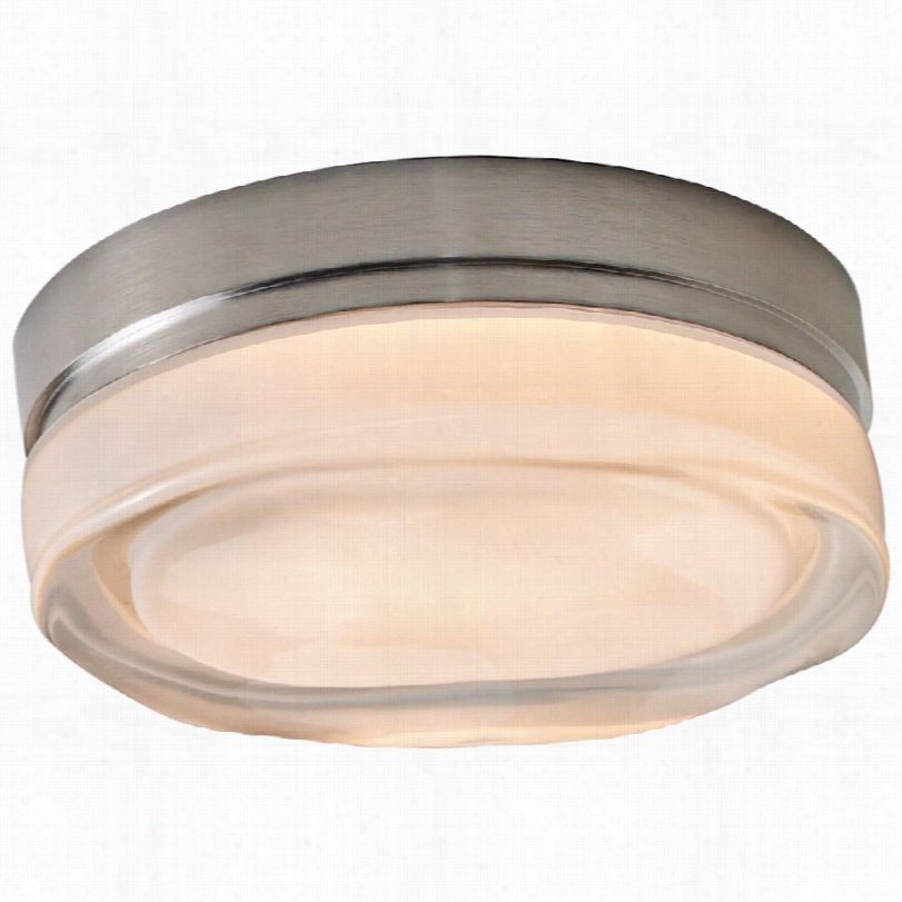 Contemporary Tech Fluid Modern Satin Nickel 6-inch-w Ceiling Light