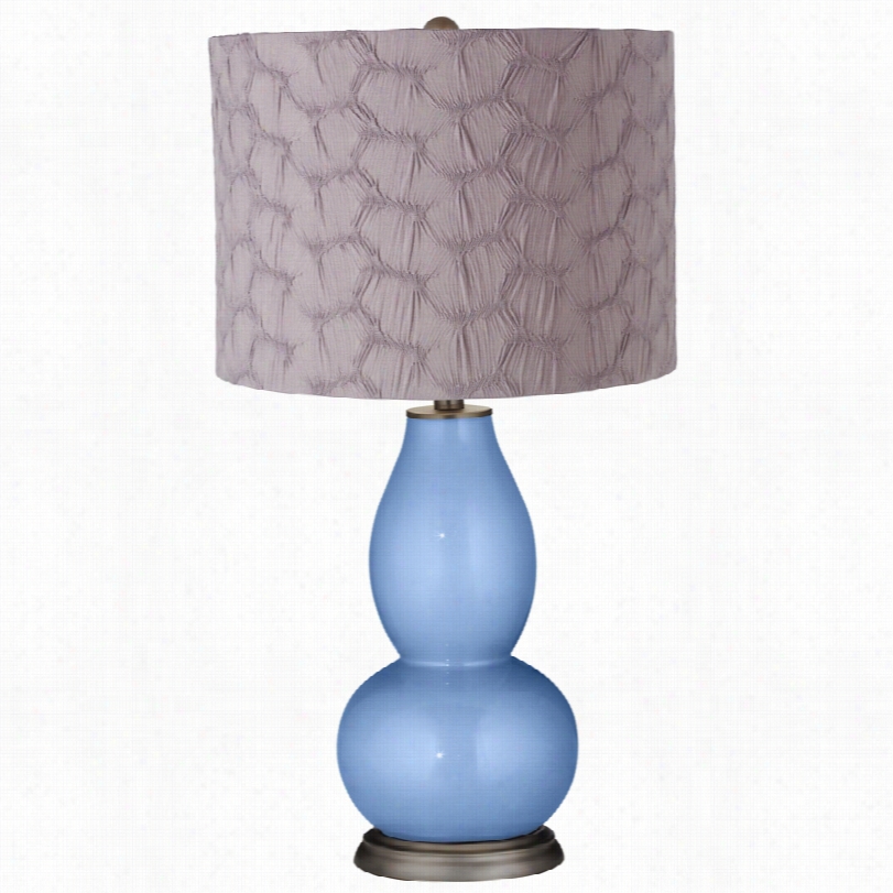 Contemporary Tempest Metallic Gray Pleated Drun 29 1/2-inch-h Table Lamp