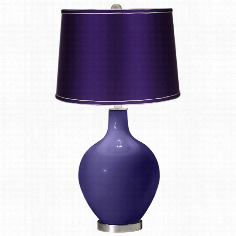 Contemporary Valiant Viole Tglass 28 1/2-inch-h Ovo Table Lamp