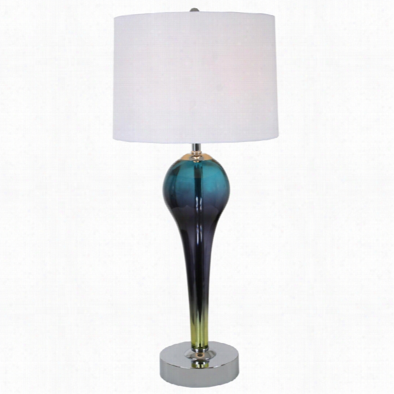 Contemporary Van Teal Conclusion Gradated Aqua Greeen 36-inc H-h Table Lamp