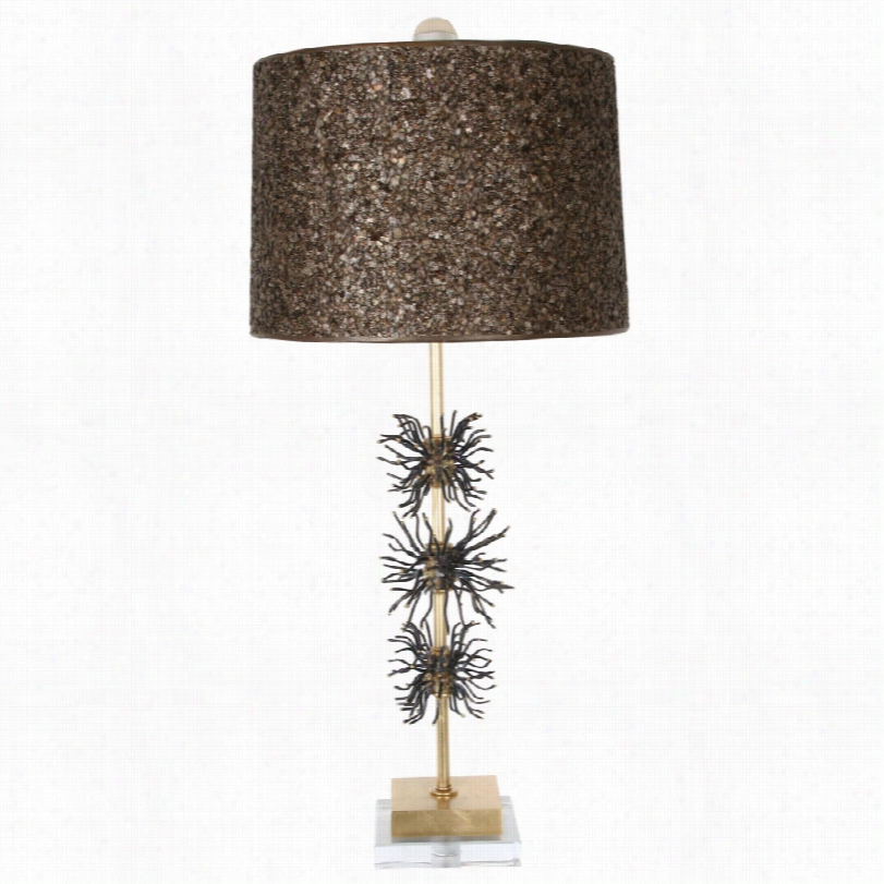 Contemporary Van Teal Outburst Too Gold Leaf 30-inch-h Table Lamp